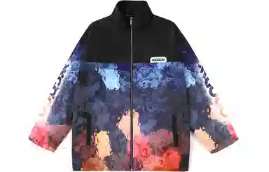 XXGOGO Abstract Print Zip Jacket