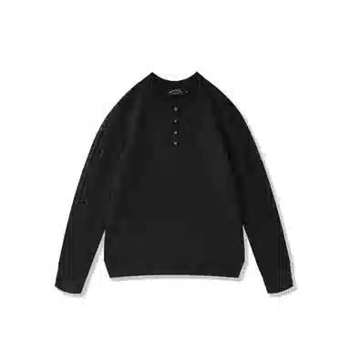 我是大卫 小众高级感韩系纯色设计感宽松套头炸街针织衫 男女同款