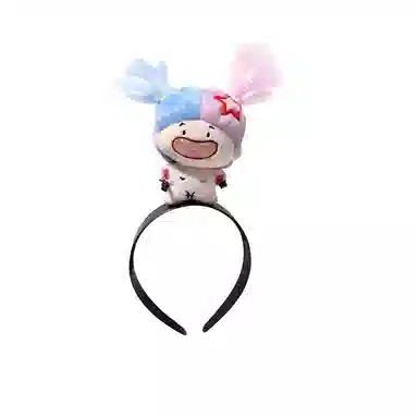 丹琴 发疯娃娃搞怪头箍卡通毛绒公仔缺牙巴棉花娃娃薅头发洗脸 亚克力 发箍 女款