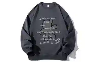 王者荣耀 鲁班七号星空梦想款 美式保暖日常学院风百搭创意落肩长袖无性别休闲宽松多巴胺圆领卫衣 男女同款