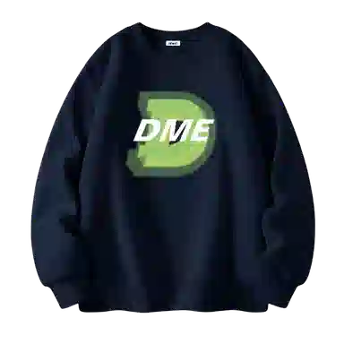 【dme】 渐变模糊字母宽松圆领休闲百搭长袖卫衣 男女同款