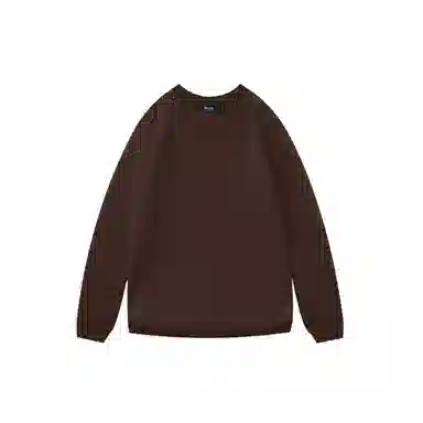 我是大卫 港风宽松慵懒风圆领纯色韩版打底针织衫 男女同款