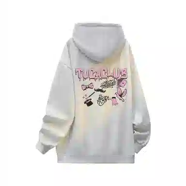 啄木鸟 美式潮流基础款背后印花宽松休闲连帽长袖卫衣 男女同款