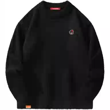 帕丁顿熊 基础款休闲慵懒风小熊胸针纯色宽松保暖加厚针织衫 男女同款