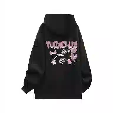 啄木鸟 美式潮流基础款背后印花宽松休闲连帽长袖卫衣 男女同款