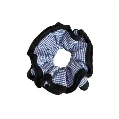 水中玉 韩系蓝色大肠发圈大号丸子头扎马尾发绳高弹力耐用发饰 皮筋 头绳 女款