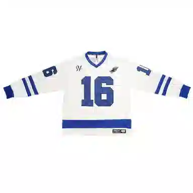 Holycrap 16 Embroidered Long Sleeve Sweatshirt White