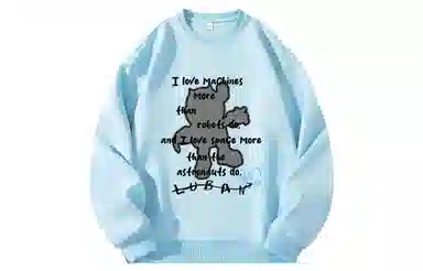 王者荣耀 鲁班七号星空梦想款 美式保暖日常学院风百搭创意落肩长袖无性别休闲宽松多巴胺圆领卫衣 男女同款