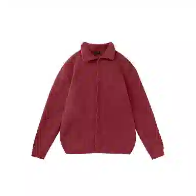 我是大卫 美式翻领开衫小众设计感韩系慵懒高级宽松针织衫 男女同款