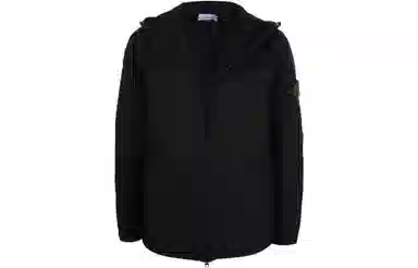 Stone Island Compass Badge Zip Hoodie Black