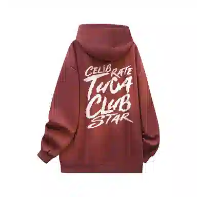 啄木鸟 美式高街复古背面印花休闲宽松卫衣 男女同款 黑色