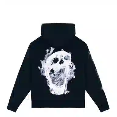 Revenge Lightning Skull Hoodie Black