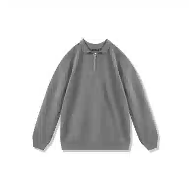 我是大卫 韩系高级感半拉链休闲百搭翻领长袖针织衫 男女同款