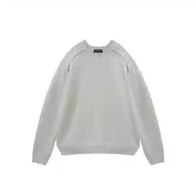 我是大卫 美式纯色高级感套头打底长袖宽松百搭慵懒风针织衫 男女同款