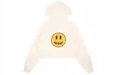 Drew House Cropped Zip Up Hoodie Off-white