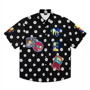The Simpsons Retro Logo Hawaiian Shirt