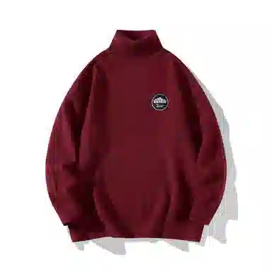 三体 地球文明系列 简约基础款字母印花绣标纯色保暖加厚柔软舒适高领套头百搭宽松内搭外穿学生多巴胺日常通勤针织衫 男女同款