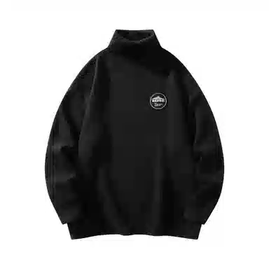 三体 地球文明系列 简约基础款字母印花绣标纯色保暖加厚柔软舒适高领套头百搭宽松内搭外穿学生多巴胺日常通勤针织衫 男女同款