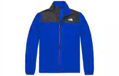 The North Face Logo Print Zip Jacket Blue