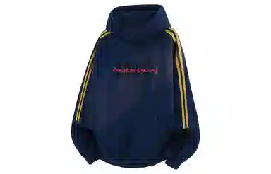 王者荣耀 后羿款美式复古学院风撞色拼接条纹织带字母漫画印花插肩百搭连帽内搭宽松青春休闲保暖套头卫衣 男女同款