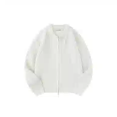 我是大卫 拉链开衫韩版宽松纯色圆领百搭针织衫 男女同款