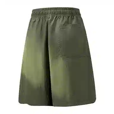 兰缪 日系简约纯色基础款日常通勤舒适美式复古透气户外运动百搭宽松五分裤休闲短裤 男女同款