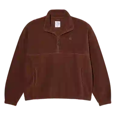 Polar Skate Co Ivan Half Zip Sweater Burgundy