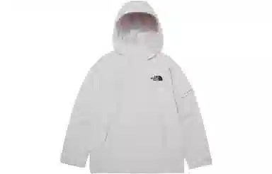 The North Face Logo Print Windbreaker Jacket Grey