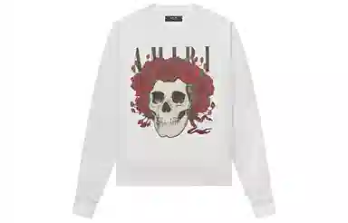 AMIRI Skull Print Crewneck White