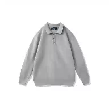 我是大卫 韩版时尚小众设计感纯色简约百搭宽松长袖针织衫 男女同款