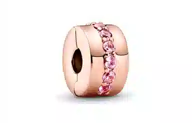 Pandora Radiant Pink Ring Rose Gold Clip