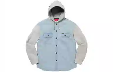 Supreme FW22 Fleece Hooded Denim Shirt