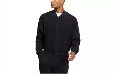 adidas Logo Print Zip Jacket Black