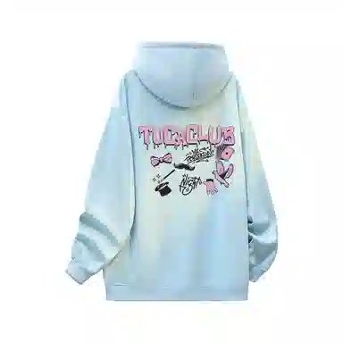 啄木鸟 美式潮流基础款背后印花宽松休闲连帽长袖卫衣 男女同款