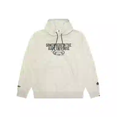 Aape FW24 Ape Face Letter Print Hoodie White