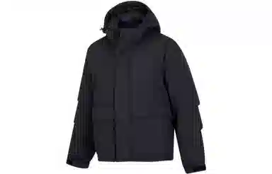 PUMA Logo Print Hoodie Jacket Black