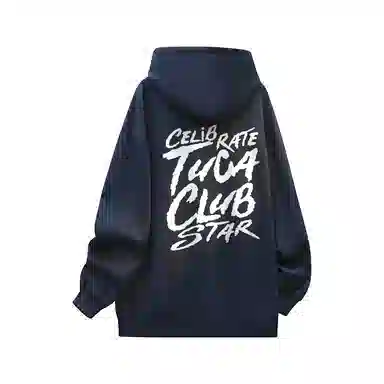 啄木鸟 美式高街复古背面印花休闲宽松卫衣 男女同款 黑色