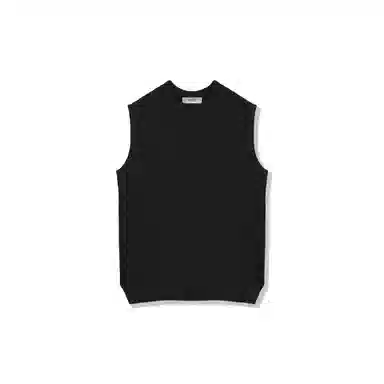 我是大卫 圆领无袖韩版宽松纯色坎肩针织衫 男女同款