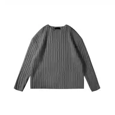 我是大卫 慵懒条纹圆领套头保暖针织衫 男女同款