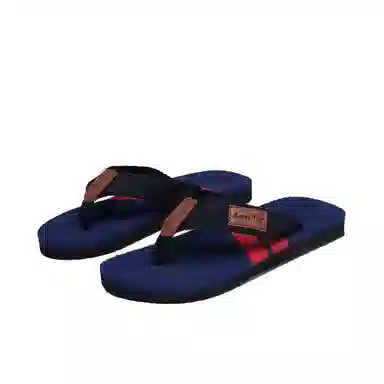 南极人 拼色潮流居家户外休闲 防磨防滑人字拖鞋 男款