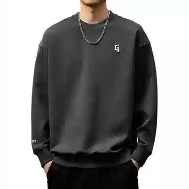 贵色 圆领潮牌落肩袖卫衣 男款