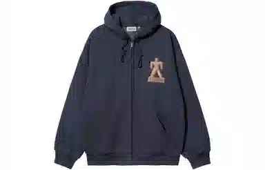 Carhartt WIP Hooded Built Sweat Jacket Navy