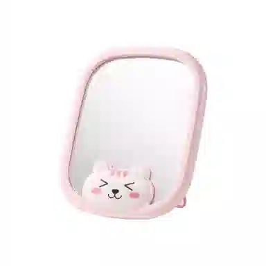 米甜兔 紫色方形化妆镜 便携
