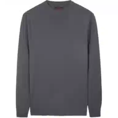 才子 修身纯色微弹针织衫 男款