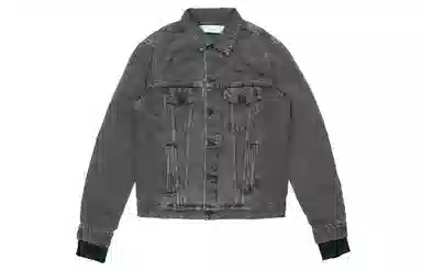 OFF-WHITE SS19 Classic Arrow Print Denim Jacket