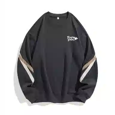 啄木鸟 美式复古宽松圆领长袖卫衣 男女同款 白色