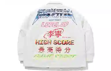 中国李宁 运动时尚系列 保暖双面穿翻领棉服外套 冬季 男款 白色