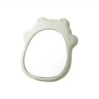 米甜兔 白色熊爪立式单面化妆镜 便捷