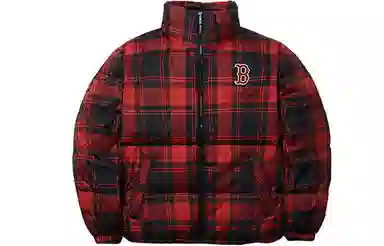 MLB Boston Red Sox Plaid Down Jacket