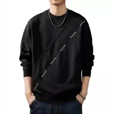 贵色 高端拼接宽松圆领套头卫衣 男款